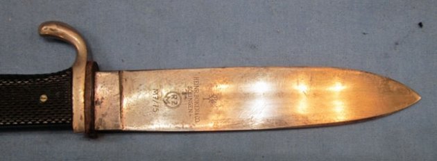 German WWII Hitler Youth Knife, Transitional Logo, Boker, RZM M7/75 — image 7