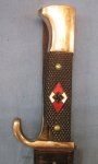 German WWII Hitler Youth Knife, Transitional Logo, Boker, RZM M7/75