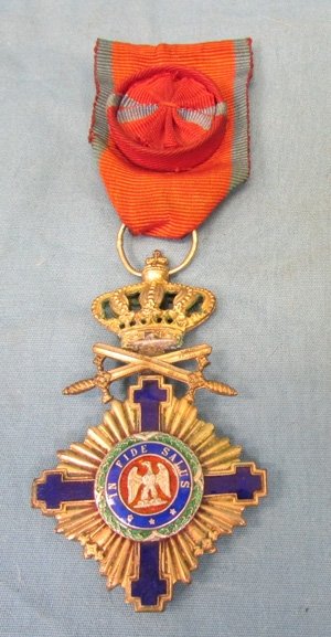  Romanian Pre WWI Era, Order of the Star of Romania, Military, Type I — image 2