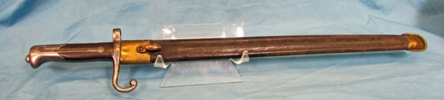  Italian M1871 Bayonet & Scabbard, TA Crown Proof, Long Spring Grip — image 2