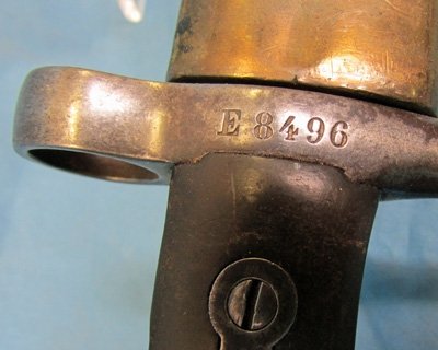  Italian M1871 Bayonet & Scabbard, TA Crown Proof, Long Spring Grip — image 3