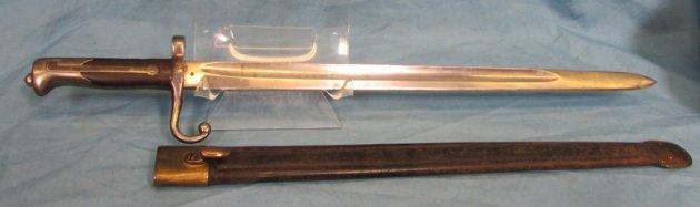  Italian M1871 Bayonet & Scabbard, TA Crown Proof, Long Spring Grip — image 4