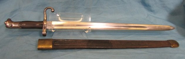  Italian M1871 Bayonet & Scabbard, TA Crown Proof, Long Spring Grip — image 6