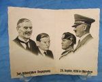 German Pre WWII, 1938 Munich Agreement, Double Postcard