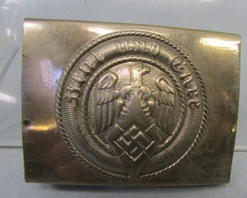  German WWII Hitler Youth Chrome Finish Buckle, RZM 72 — image 2