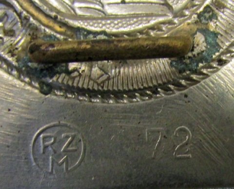  German WWII Hitler Youth Chrome Finish Buckle, RZM 72 — image 3