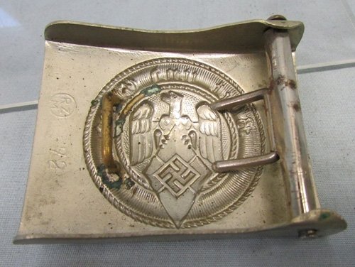  German WWII Hitler Youth Chrome Finish Buckle, RZM 72 — image 4