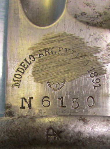  Argentine M1891, Mauser Bayonet, Aluminum Grip, Mfg Matching — image 5
