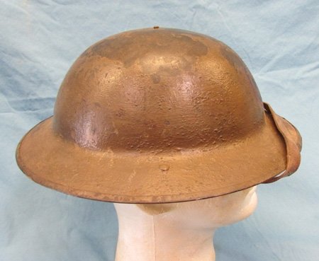  US WWI Doughboy Helmet, British Mfg, 27th Division Painted Insignia — image 4