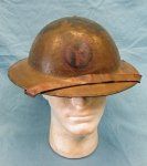 US WWI Doughboy Helmet, British Mfg, 27th Division Painted Insignia