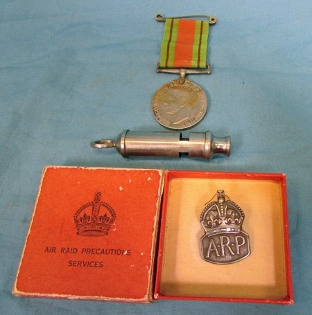  British WWII Female Air Raid Warden Medal & Document Lot, — image 4
