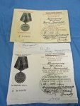 Soviet WWII Medal Document, Capture of Budapest
