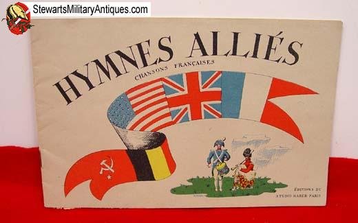  French WWII Patriotic Allied Song Book — image 2