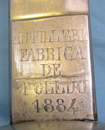  Spanish 19th Century Mounted Artillery Sword, Toledo 1884 — image 3