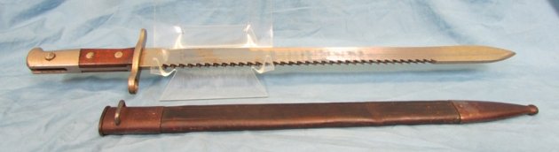  Swiss Model 1914 Pioneer Bayonet, Leather Scabbard — image 3