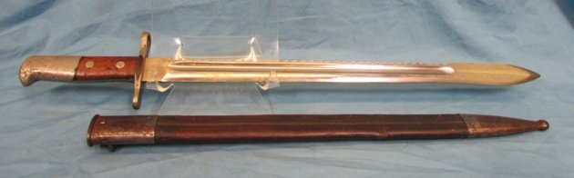  Swiss Model 1914 Pioneer Bayonet, Leather Scabbard — image 4