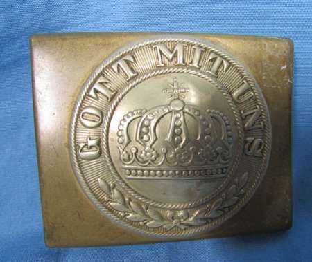  German Pre WWI M1845 Pattern Prussian Enlisted Buckle 3 Solder Point Reverse — image 3