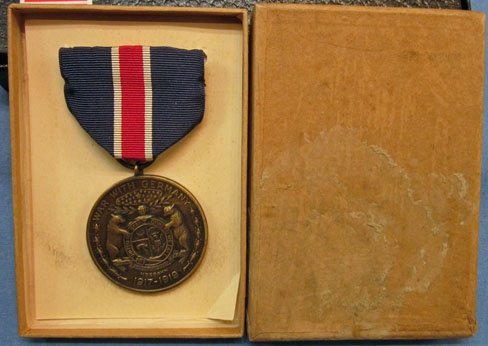 US WWI State of Missouri Victory Medal, Original Box — image 3