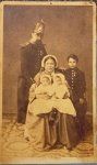 French, Second Empire Era, Charming Soldier Family CDV Image