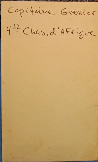 French, Franco-Prussian War CDV, Capitaine Grenier, 4th Chasseurs d'Afrique — image 3