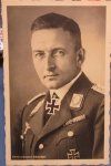 German WWII Knights Cross Photo Postcard, Gen.Ob. Grauert