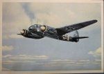 German WWII Luftwaffe Postcard, JU88, Color