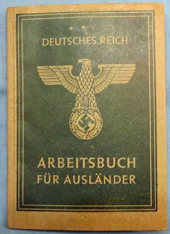 German WWII Ukranian Foreign Worker Work Book, Woman Born 1912 — image 4