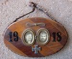 German WWI Trench Art Wall Hanging, Aviation Sailor