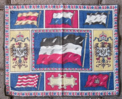 US Pre WWI Flag Felt Tobacco Premium, German Flags — image 3