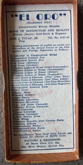 Philippines WWII, Liberation of the Philippines Medal, Boxed, Quezon City P.I. — image 3