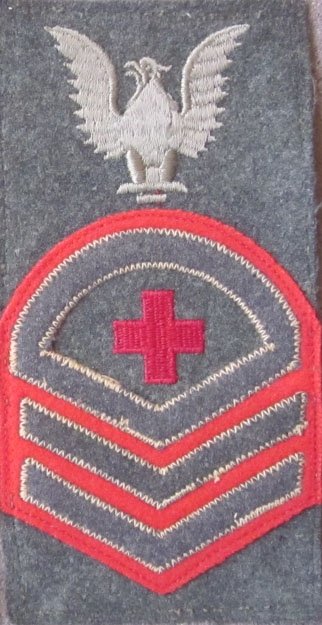 US WWI USMC Chief Pharmacist Mate Sleeve Rate, Left Sleeve — image 2