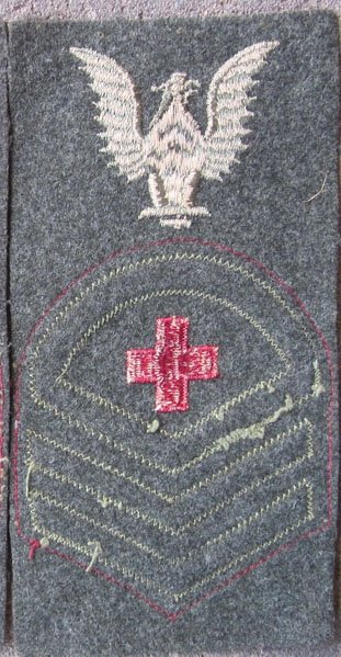 US WWI USMC Chief Pharmacist Mate Sleeve Rate, Left Sleeve — image 3