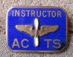 US WWII ACTS Instructor Badge, 2 Piece