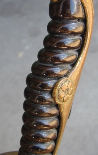 Japanese WWII Army Company Grade Officer Dress Sword, Silver Family Mon — image 5