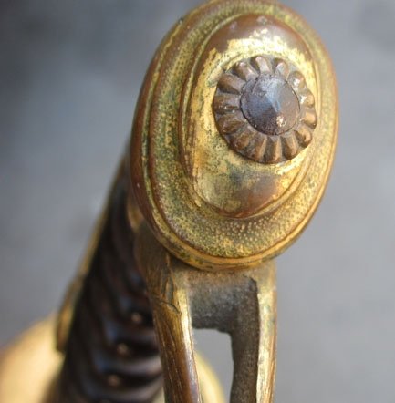 Japanese WWII Army Company Grade Officer Dress Sword, Silver Family Mon — image 6