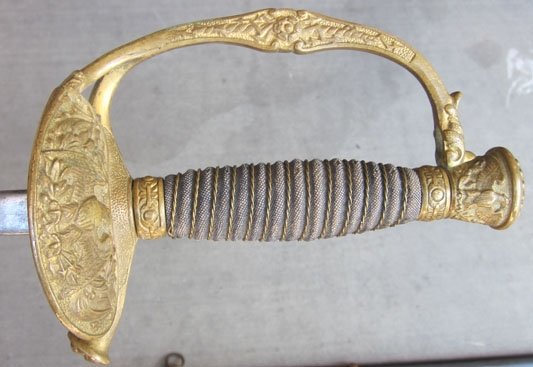 US Indian War Era, 1860 Staff Officers Sword, Etched Blade — image 10
