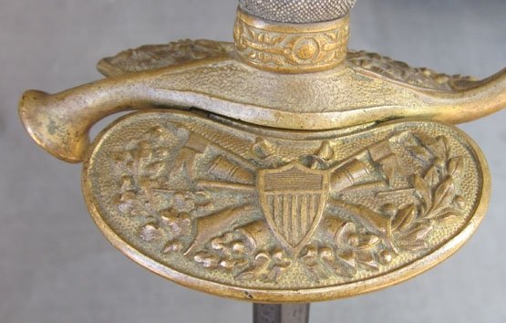 US Indian War Era, 1860 Staff Officers Sword, Etched Blade — image 5