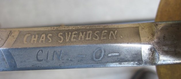 US Indian War Era, 1860 Staff Officers Sword, Etched Blade — image 7