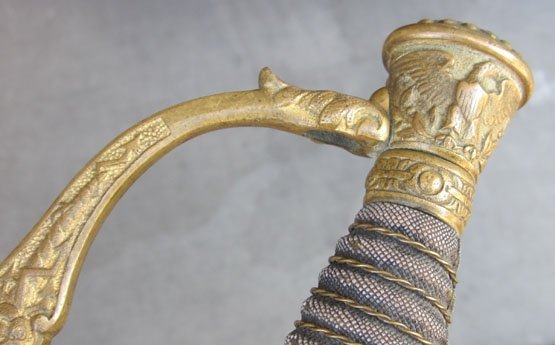 US Indian War Era, 1860 Staff Officers Sword, Etched Blade — image 9