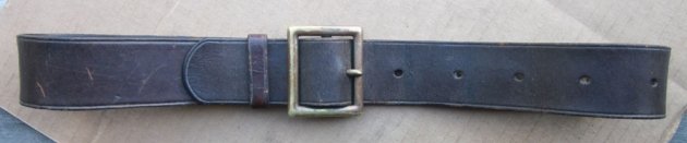US Pre WWI Brown Leather Garrison Belt, 1904 Dated, H.E.K. Inspected — image 4