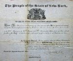 US Pre Civil War New York Militia Officer Commission Document, …