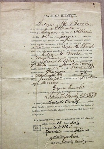 US Civil War Discharge, Illinois Soldier, Musician, 7th Infantry, Henry Rifles, Corinth, Sherman's March to the Sea — image 4