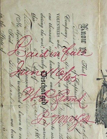 US Civil War Discharge, New York Soldier, 94th Infantry — image 4