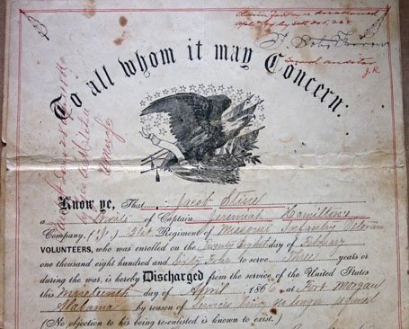 US Civil War Discharge Lot of Two, Missouri Soldier, 21st Infantry, Battle of Shiloh Veteran — image 6