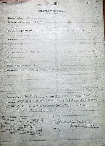 US WWI USMC Military Record & Group Photo Lot, Dominican Republic 1918 — image 5