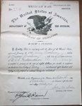 US Mexican War Veteran's Widow Pension Documents, US Navy