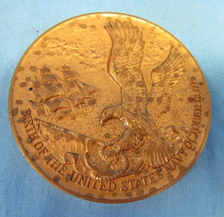  US Cold War Era, US Navy Bi-centennial Table Medal 1775-1975 — image 3