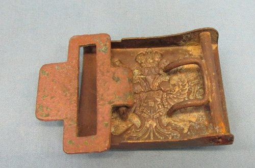  Austrian WWI Brass Enlisted Buckle Field Recovered With Keeper — image 4