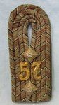 German WWI Prussian Officer Shoulder Strap, Hauptmann, 57th Regiment