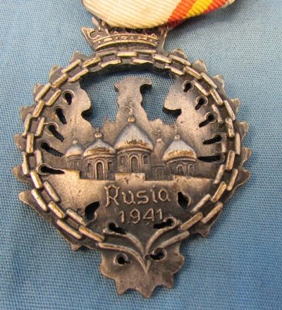  Spanish Blue Division Eastern Front Medal & Box — image 4